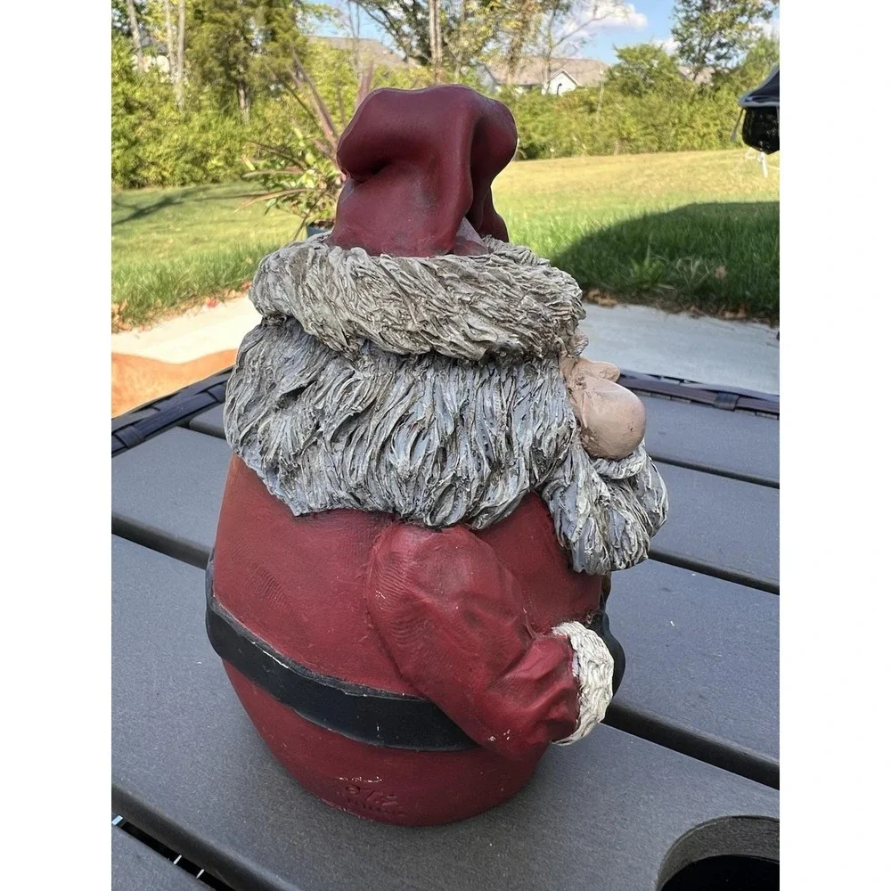 Vtg Hand Painted Santa Claus Resin Figurine 6